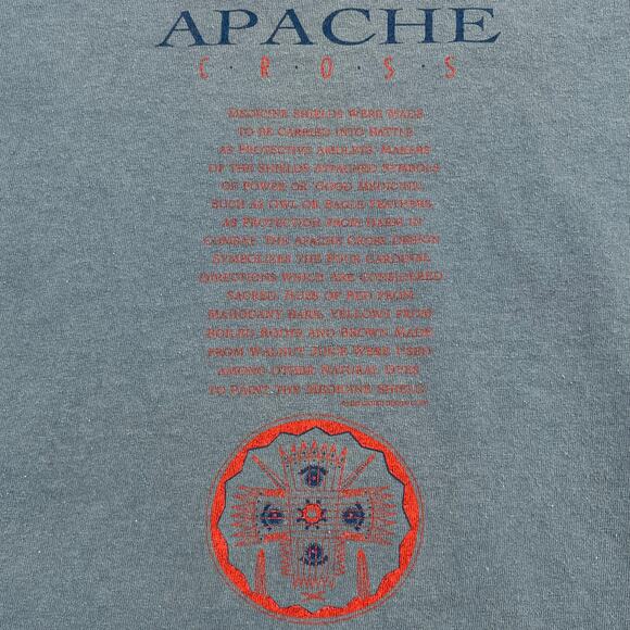 Vintage United Design Apache Cross Native American Short Sleeve Graphic T Shirt - Picture 4 of 8